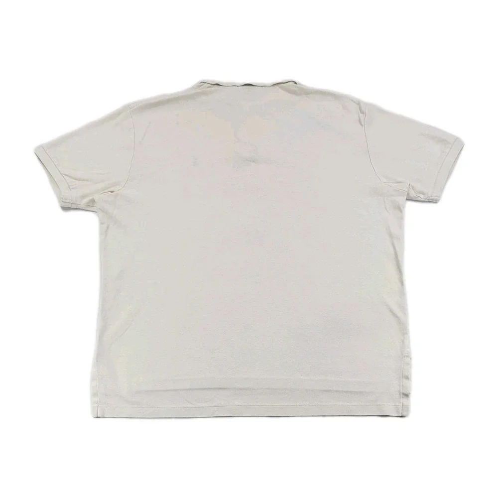 VTG Polo Ralph Lauren Mens XLarge Cream Short Sleeve Cotton Polo Shirt Pony Logo